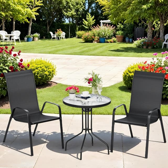 Detalle 2 de Clevich 3-piece patio bistro set, 2 sq m
