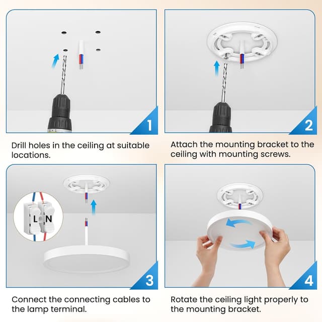Thumbnail 5 de NIBSHOOM Plafón LED de Techo 18W IP44 para Dormitorio