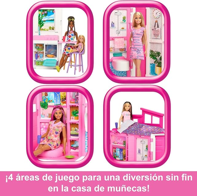 Thumbnail 4 de Barbie Apartamento Plegable 4 Estancias con Muebles 🏡