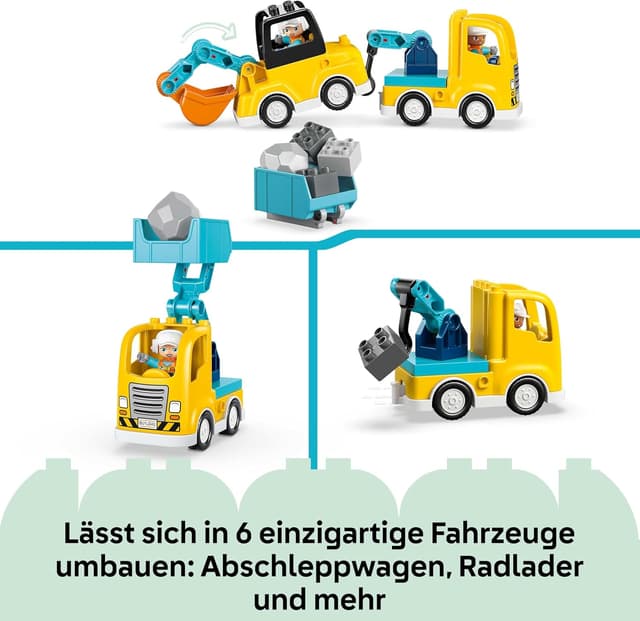Detalle 2 de LEGO DUPLO 3-in-1 Baufahrzeuge 10475 ab 2