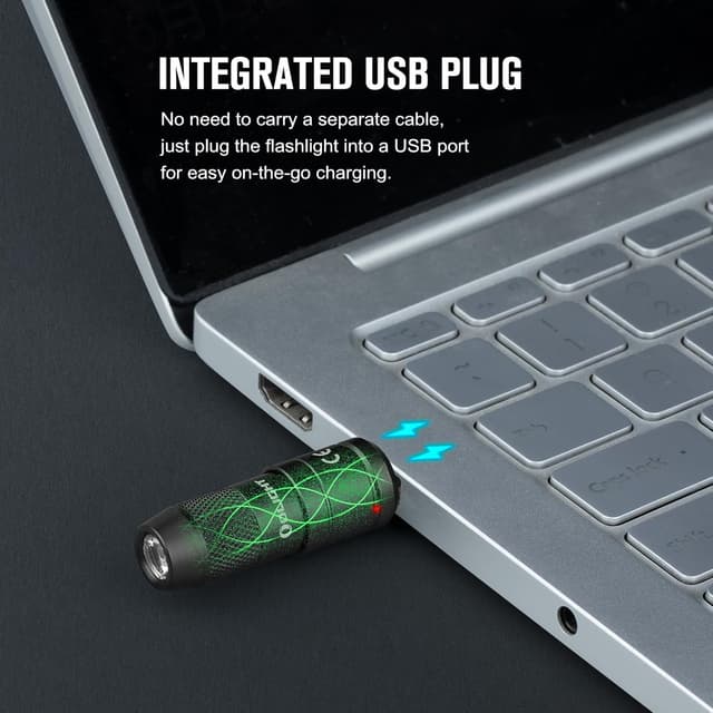 Detalle 2 de Olight iMini 2 keychain torch (50 lumens) – rechargeable mini EDC with magnetic base