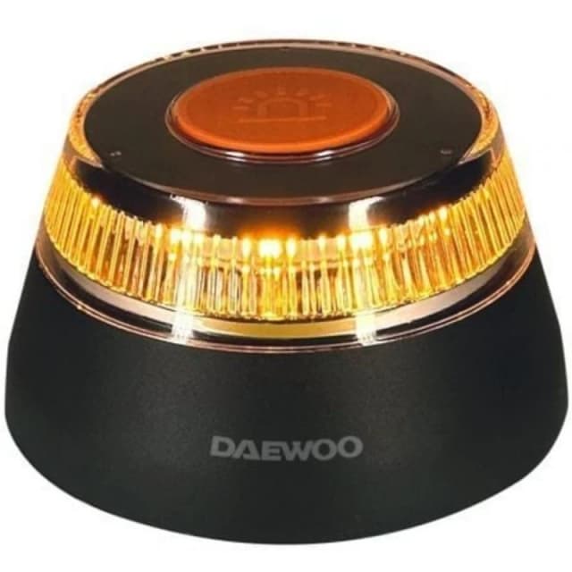 Detalle de Baliza de emergencia Daewoo DW5001 V16 geolocalizable con imán e IP54 (pila incluida)