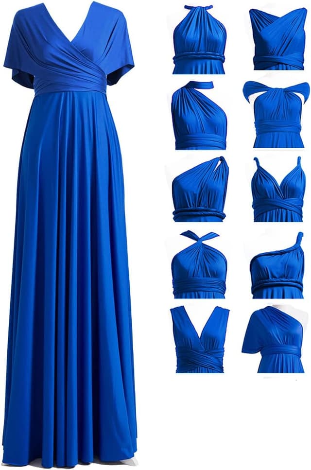 Thumbnail 6 de 72styles Infinity Kleid Bandeau Brautjungfern Mehrweg Langtur Twist Wickelkleid