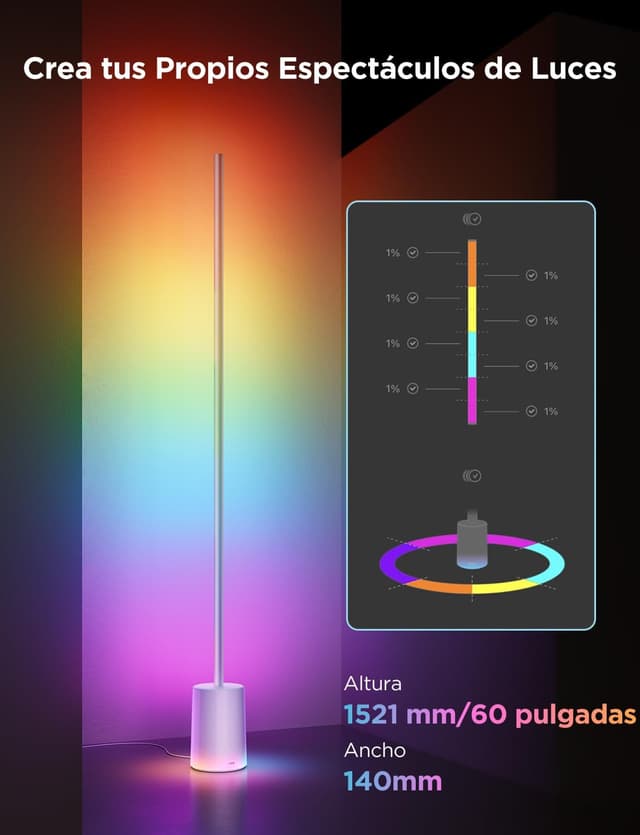 Thumbnail 4 de Govee RGBIC Lampara de Pie LED 🌈 con Control Remoto y APP