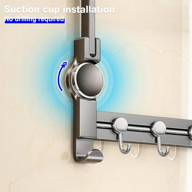 Detalle de MUSTORN Handtuchhalter 60 cm ohne Bohren