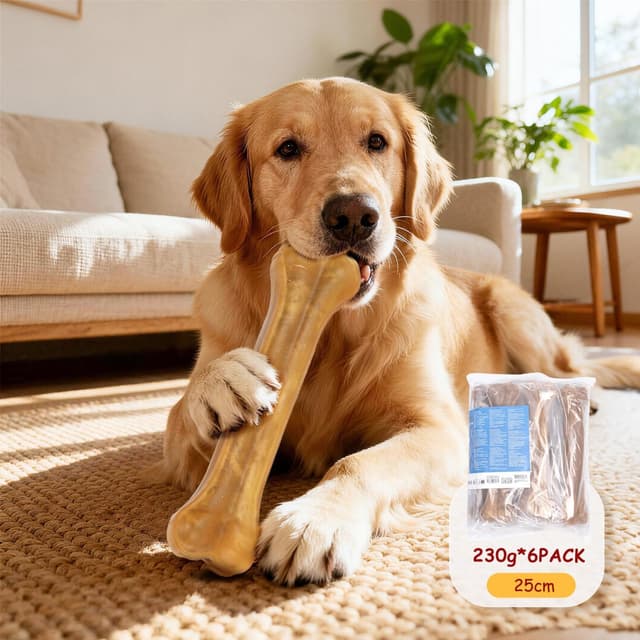 Thumbnail 6 de Nobleza Osso per Cani 25 cm (6 Pezzi) in Pelle Pressata al Gusto Manzo