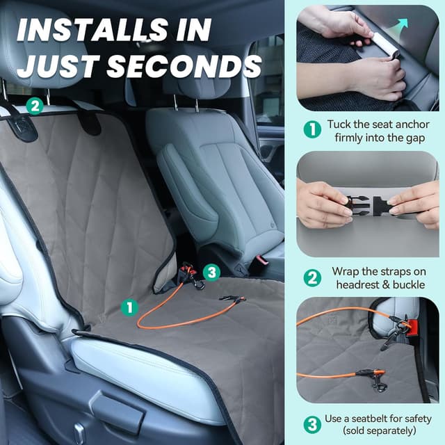 Thumbnail 2 de VIVAGLORY Sitzbezug für Hunde Grau