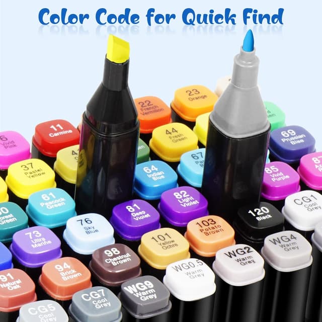 Thumbnail 5 de Kebuye ebuye Alkohol Marker Set 80 Farben 🎨