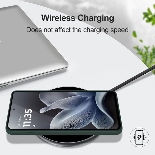 Thumbnail 6 de GiiYoon Liquid-Silicone Handyhülle für Motorola Edge 70 (grün) – Rundumschutz mit weichem Mikrofaserfutter