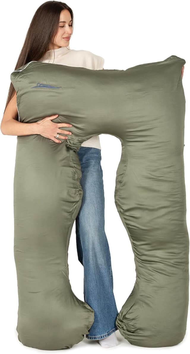 Detalle de MAKOSAS KomfortKissen ORIGINAL – orthopädisches Körper-/Seitenschläferkissen (100 x 150 cm, Blume/Baumwolle)