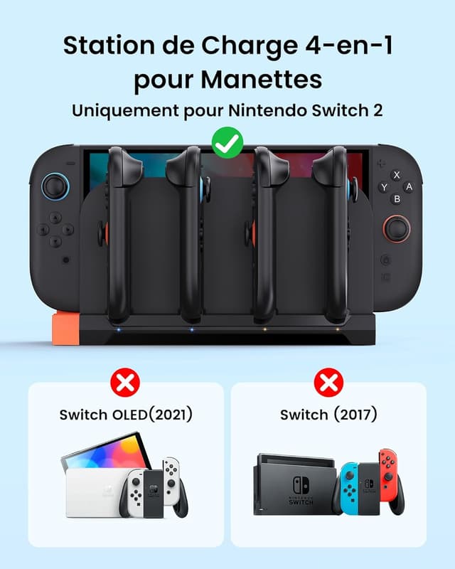 Detalle 2 de TRANSNOVO Quad Joycon Station 4 ports