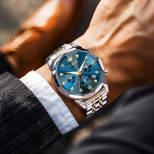 Detalle 2 de OLEVS Quarz Business Uhr mit Chronograph