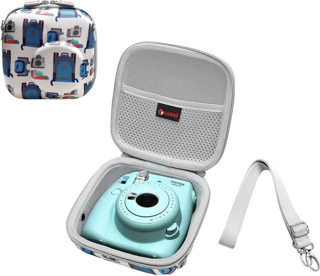 Thumbnail 6 de XANAD Hart Schutz Hülle für Instax Mini – Etui mit Schultergurt (grün) passend für Mini 13/12/11/9/…