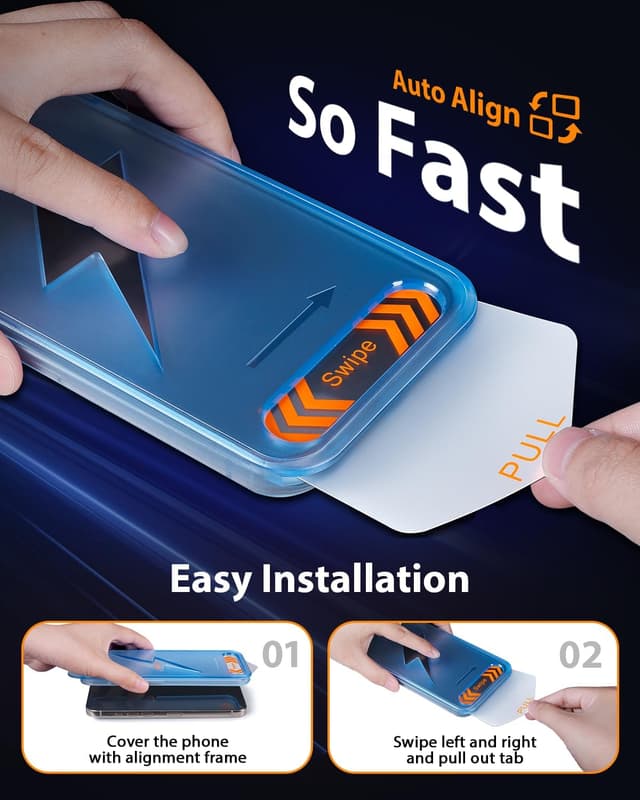 Detalle 2 de Mkeke iPhone 17 Screen Protector 3-Pack