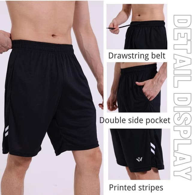 Thumbnail 5 de fovdtaa 5 Pack Mens Sports Shorts with Pockets