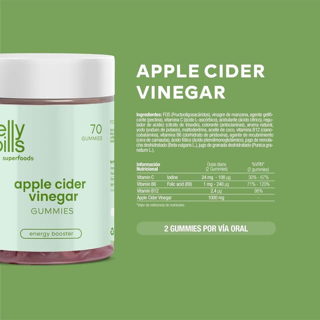 Thumbnail 6 de Jelly Pills Gummies Vinagre Manzana 1000mg con Cromo 🍏