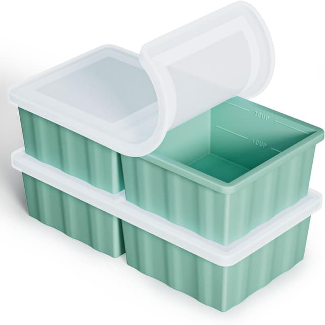 Detalle de 2-Cup Silicone Freezer Tray with Lid ⚙
