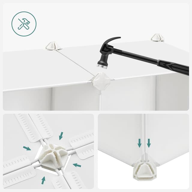 Thumbnail 5 de SONGMICS LPC906W01 Armadio modulare 16 cubi 123×31×123 cm