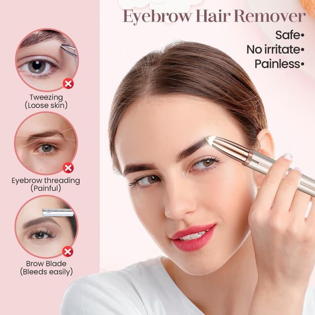 Detalle de Rechargeable Eyebrow Trimmer for Women Pain‑Free 💄