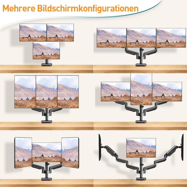 Thumbnail 6 de ELIVED Monitorhalterung 3 für 13-27 Zoll