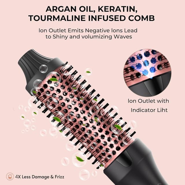 Detalle de 38 mm Wärmebürste Thermal Brush (Thermobürste) mit LCD, 120–210 °C und Doppelspannung 100–240 V