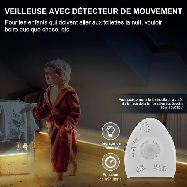 Thumbnail 2 de LUXJET LED Bettlicht 2 Pack 2 m mit Sensor