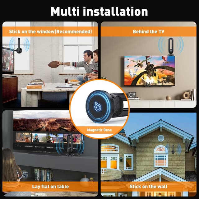 Thumbnail 6 de Indoor TV Aerial for Smart TV 2025 with Signal Booster