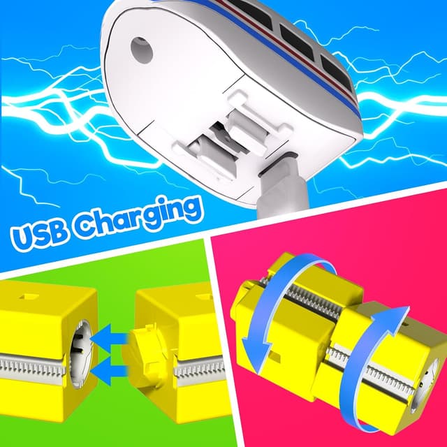 Thumbnail 4 de Electric Train Set 69Pcs 3D Racing Track