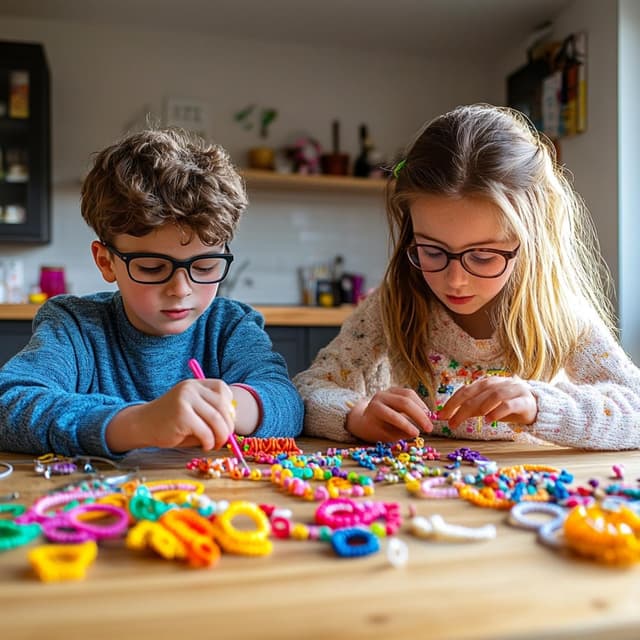 Detalle de DasKid 17,000+ Loom Bands Kit (40 colours) with beads, S-clips, charms and storage box