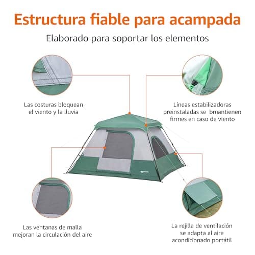 Thumbnail 1 de Amazon Basics Tienda de campaña instantánea 6 personas ⛺