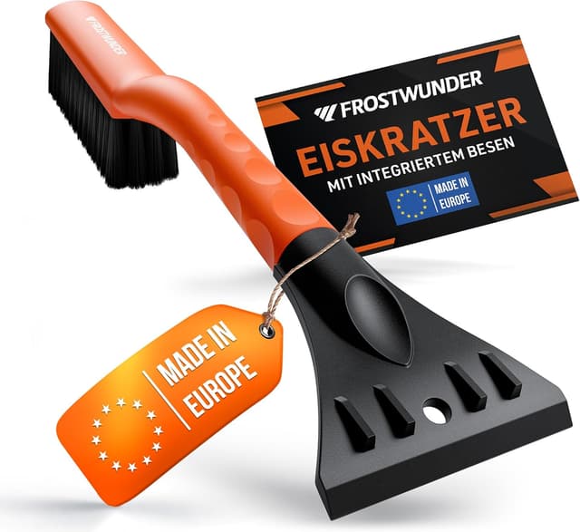 Detalle de FROSTWUNDER Das Original Eiskratzer-Auto mit Besen (41 cm) – Profi-Schneebesen gegen Schnee & Eis