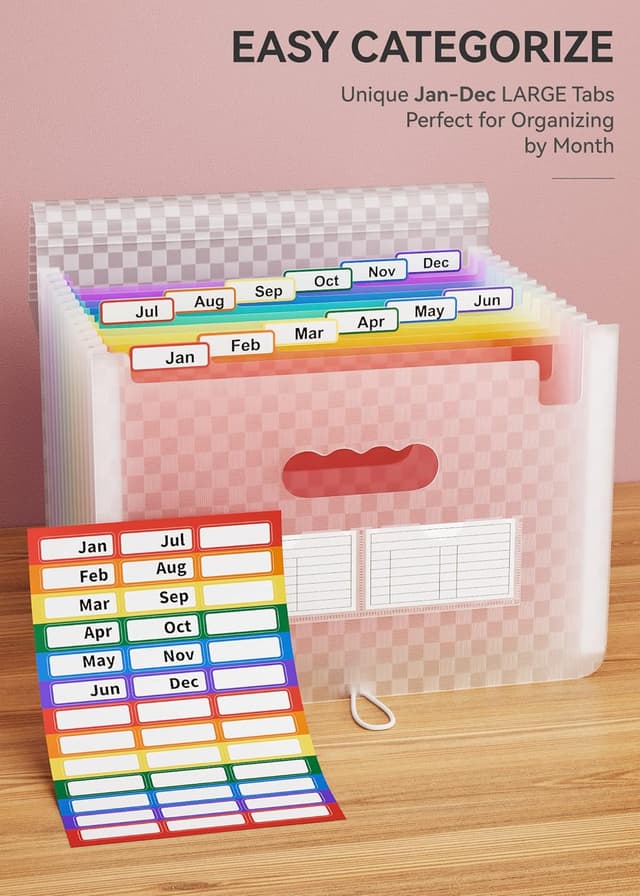 Detalle de ABC life A4 expanding file organiser 13 pockets