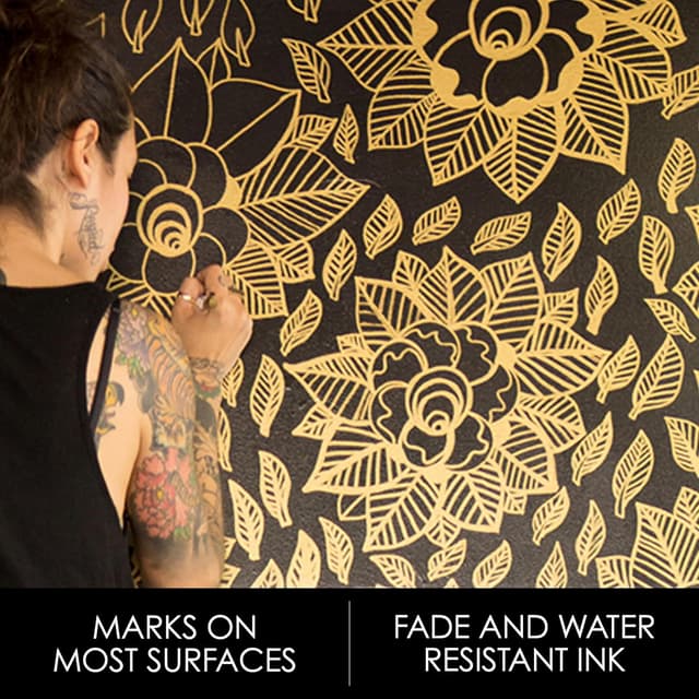 Detalle 2 de Sharpie Metallic permanent markers, Silver, 12