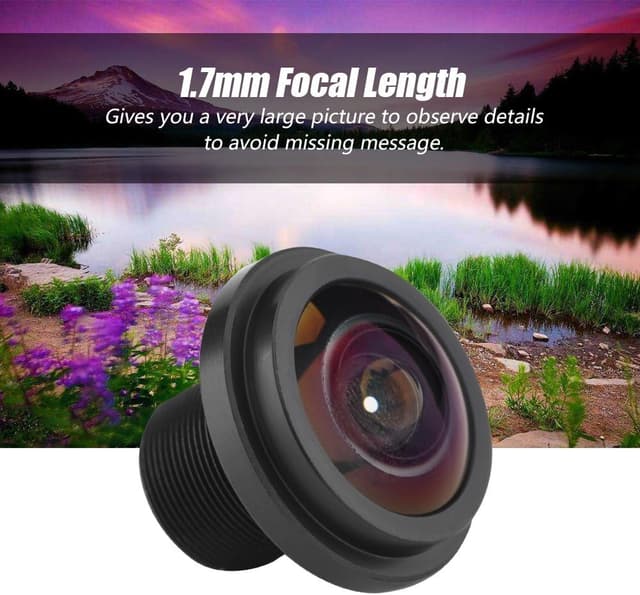 Detalle 2 de 5MP Fisheye CCTV Camera Lens (M12x0.5) 1.7mm 185° wide angle for 1/3" & 1/4" fisheye cameras