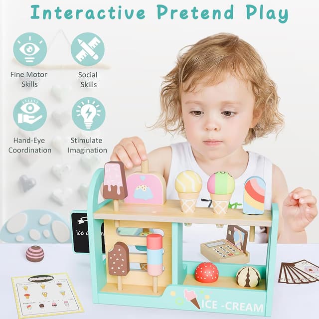 Thumbnail 2 de Gelateria in legno per bambini Giochi Montessori