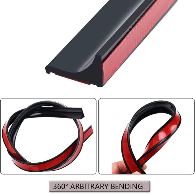 Detalle de 2M Black Silicone Shower Seal Strip 20mm