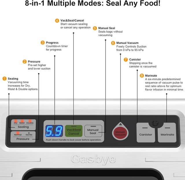 Thumbnail 6 de Gasbye VS5166 95kPa Vacuum Sealer Machine