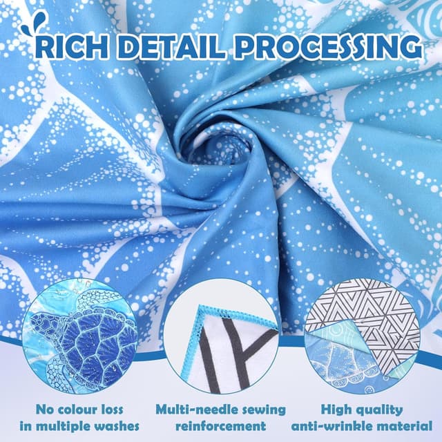 Detalle de Anavasi 2 Pack Microfibre Beach Towels 180x90cm