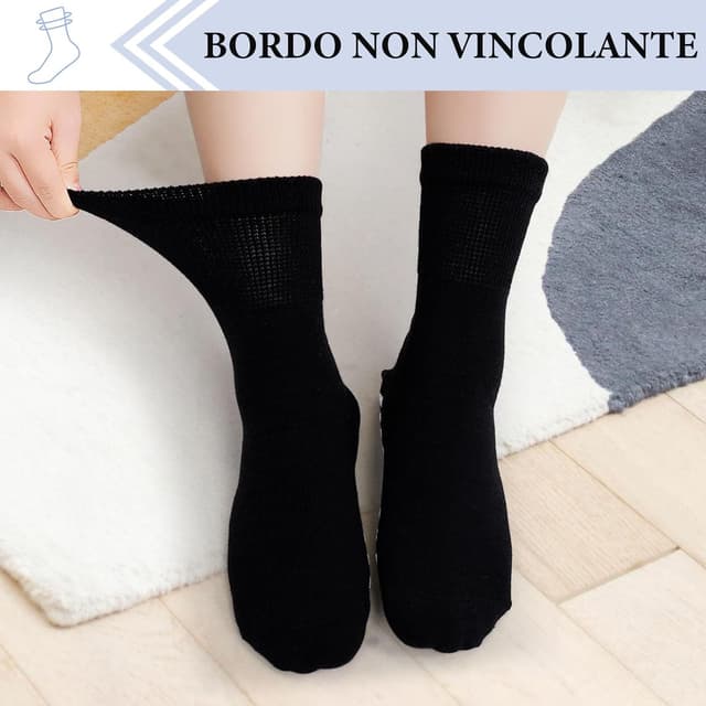 Thumbnail 5 de ZAKASA Calzini Antiscivolo Donna Cotone 5 Paia