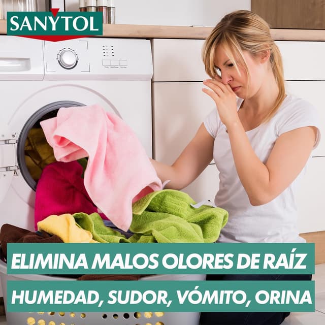 Detalle de Sanytol Desinfectante Textil 🧴 Elimina Gérmenes y Olores, 1.2L
