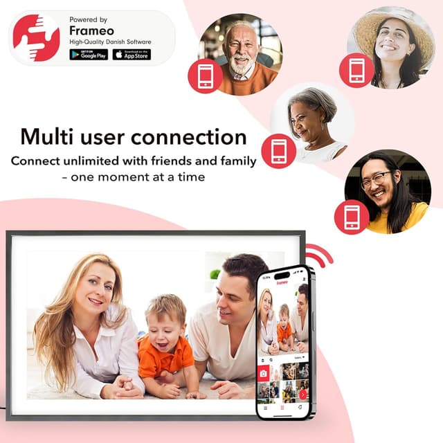 Thumbnail 6 de Frameo 15,6 Zoll digitaler Bilderrahmen 32 GB