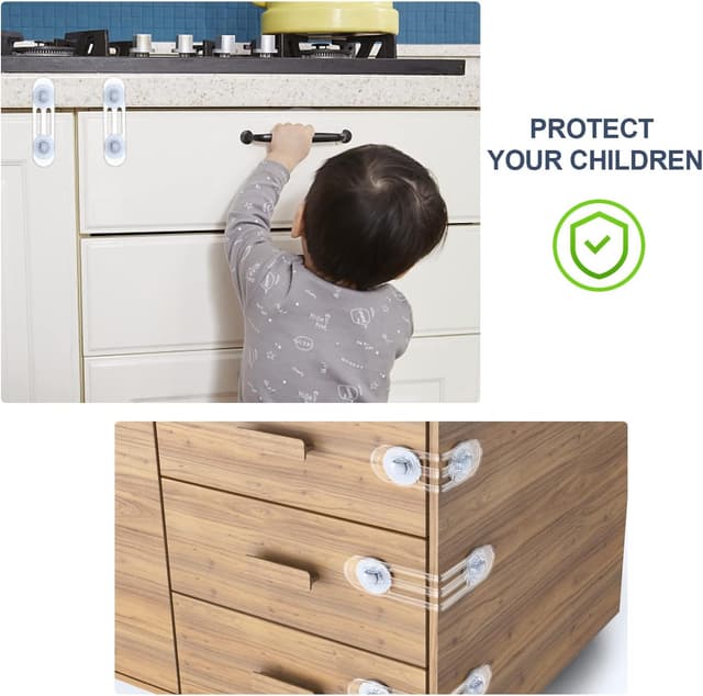 Detalle 2 de Kimsky Sécurité Bebe Bloque Porte 12 pièces Transparent