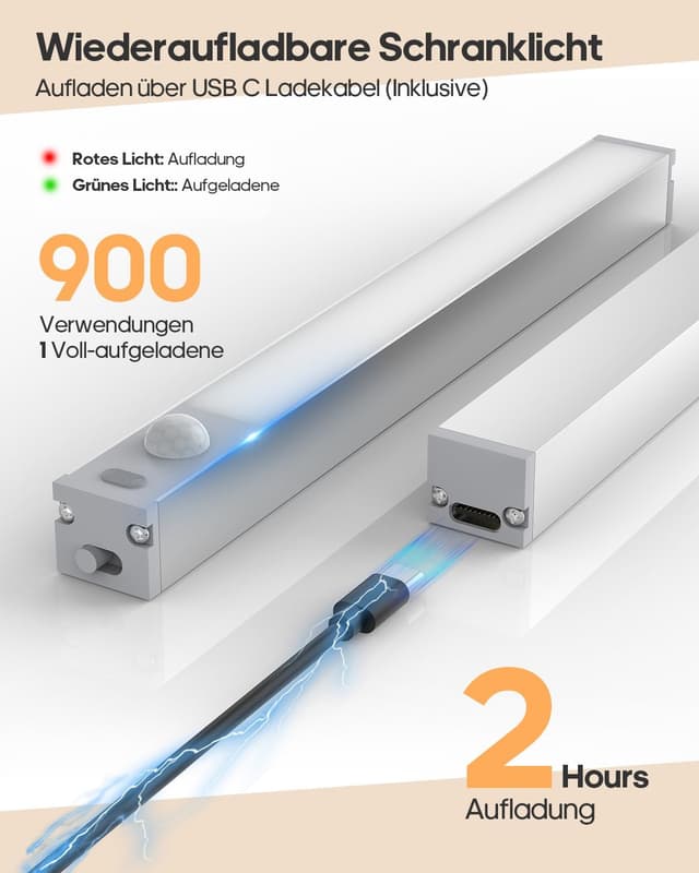 Detalle de Schranklicht Bewegungsmelder 3er Set