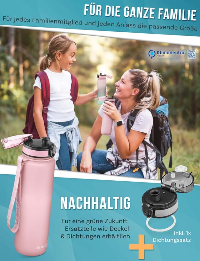 Thumbnail 6 de My Vesperbox® Kinder-Trinkflasche 750 ml – auslaufsicher auch bei Kohlensäure, aus Tritan