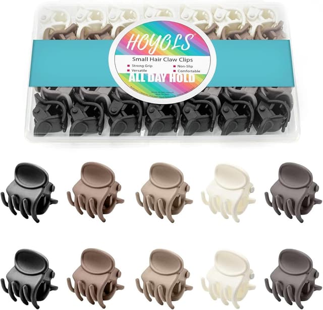 Detalle de HOYOLS lot de 35 mini barrettes griffes anti-dérapantes pour cheveux fins et franges