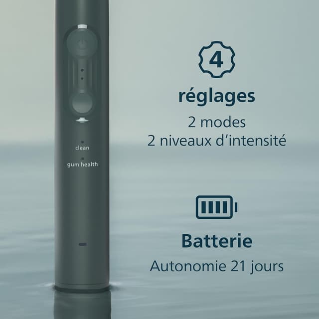 Detalle de Philips Sonicare série 4100 HX4042/46 – brosse à dents électrique sonique avec capteur de pression, 4 réglages