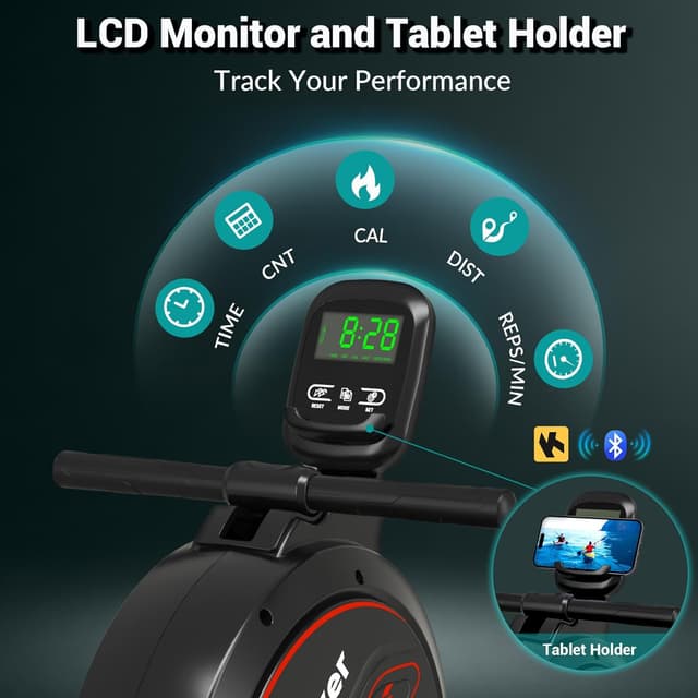 Thumbnail 2 de Wenoker magnetic rowing machine 16 levels