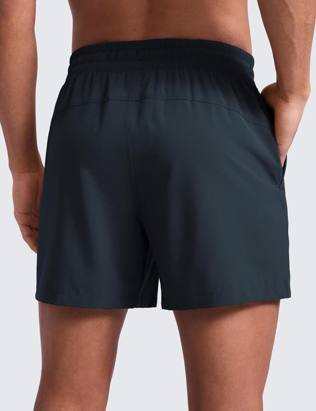 Detalle de CRZ YOGA Uomo pantaloncini sportivi da corsa ad asciugatura rapida con tasche e coulisse – True Navy, 13 cm