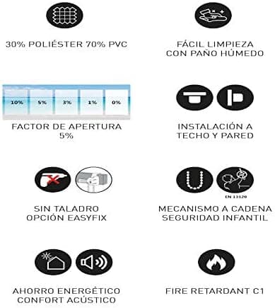 Thumbnail 3 de Easydeco Estor Enrollable Screen Mini Beige 52x190cm 🏡