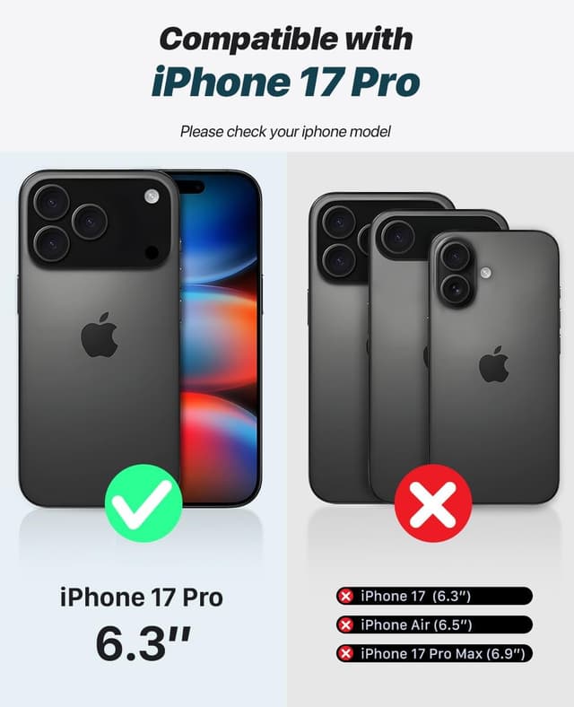 Detalle 2 de OCASE Handyhülle für iPhone 17 Pro (6,3 Zoll) – abnehmbares 2-in-1 Magnet-Cover mit Klapphülle, Kartenfach und RFID, Grün